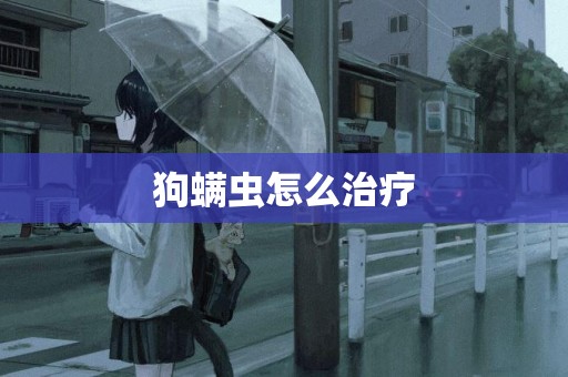 狗螨蟲怎么治療