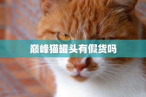 巔峰貓罐頭有假貨嗎