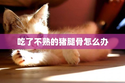 吃了不熟的豬腿骨怎么辦