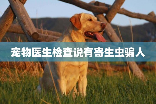寵物醫生檢查說有寄生蟲騙人