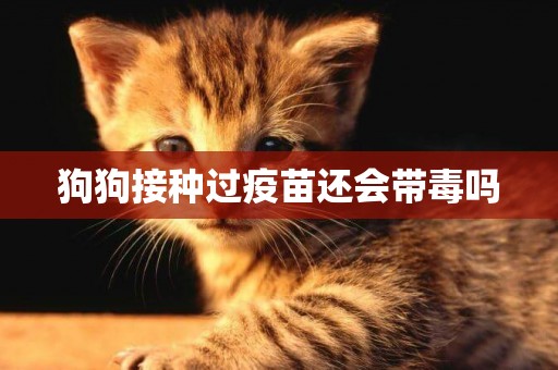 狗狗接種過疫苗還會帶毒嗎