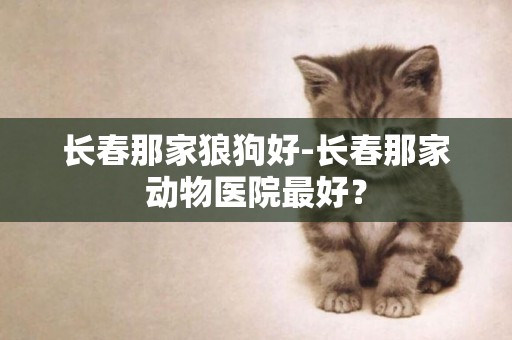 長春那家狼狗好-長春那家動物醫院最好？