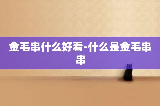 金毛串什么好看-什么是金毛串串