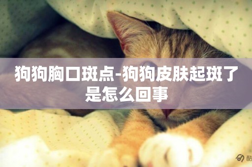 狗狗胸口斑點-狗狗皮膚起斑了是怎么回事