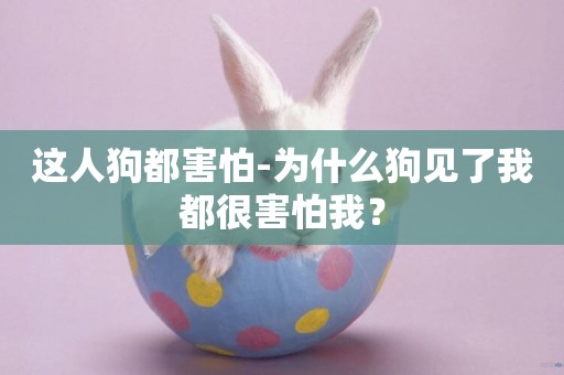 這人狗都害怕-為什么狗見了我都很害怕我？