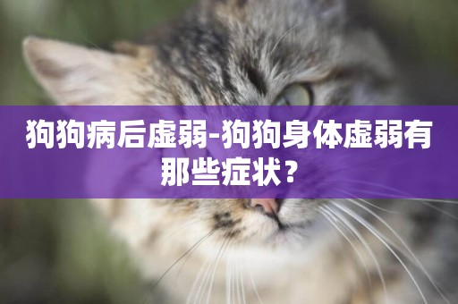 狗狗病后虛弱-狗狗身體虛弱有那些癥狀？