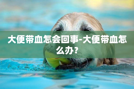 大便帶血怎會回事-大便帶血怎么辦？