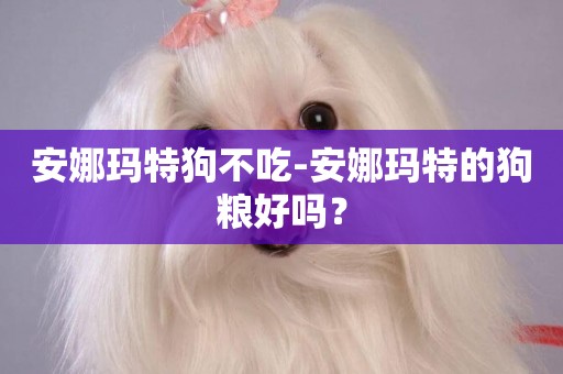 安娜瑪特狗不吃-安娜瑪特的狗糧好嗎？