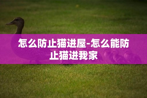 怎么防止貓進屋-怎么能防止貓進我家