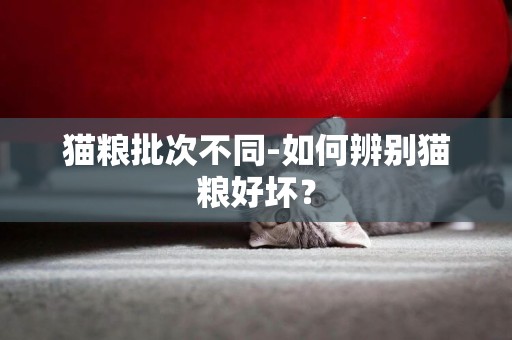 貓糧批次不同-如何辨別貓糧好壞？