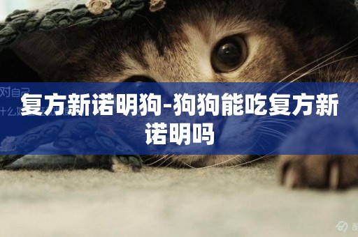 復方新諾明狗-狗狗能吃復方新諾明嗎