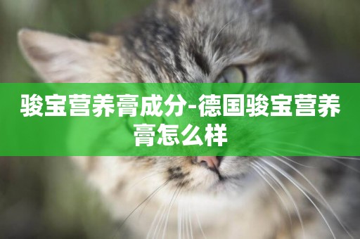 駿寶營養膏成分-德國駿寶營養膏怎么樣