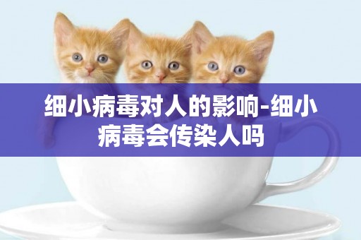 細小病毒對人的影響-細小病毒會傳染人嗎