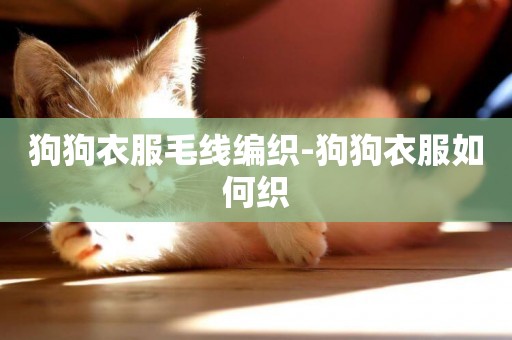 狗狗衣服毛線編織-狗狗衣服如何織