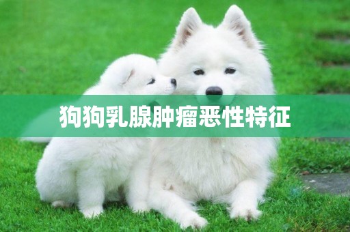 狗狗乳腺腫瘤惡性特征