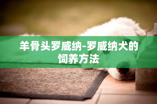 羊骨頭羅威納-羅威納犬的飼養方法