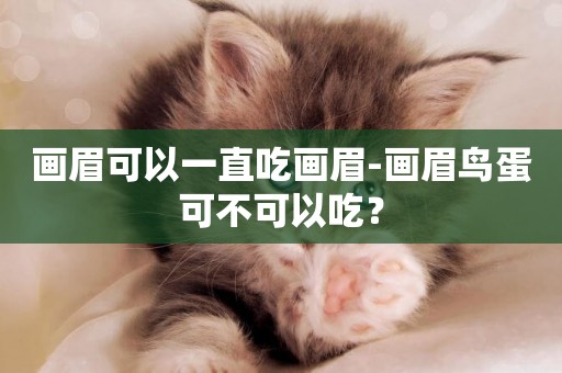 畫眉可以一直吃畫眉-畫眉鳥蛋可不可以吃？