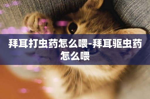 拜耳打蟲藥怎么喂-拜耳驅蟲藥怎么喂