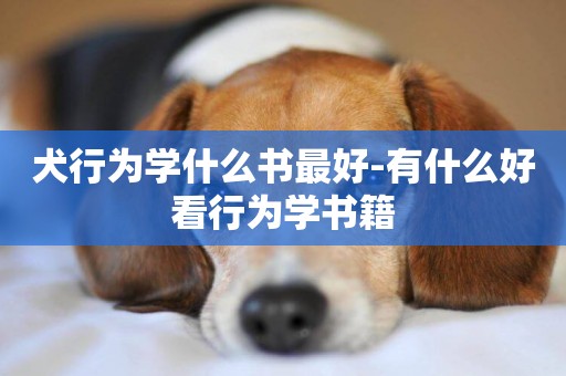 犬行為學什么書最好-有什么好看行為學書籍