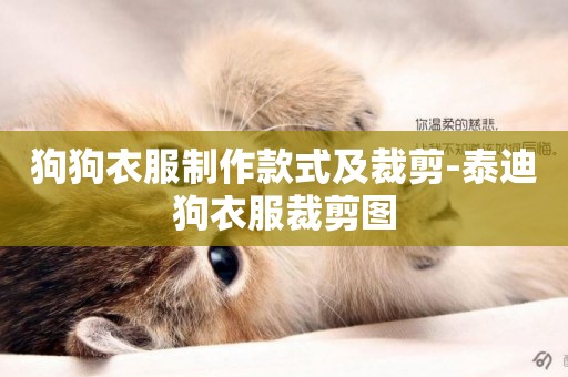 狗狗衣服制作款式及裁剪-泰迪狗衣服裁剪圖