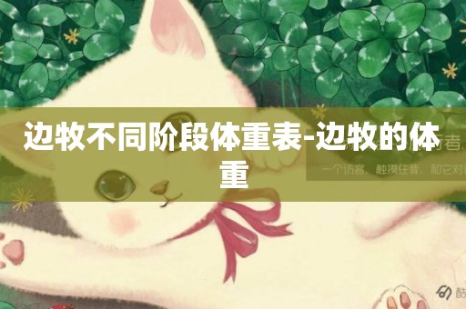 邊牧不同階段體重表-邊牧的體重