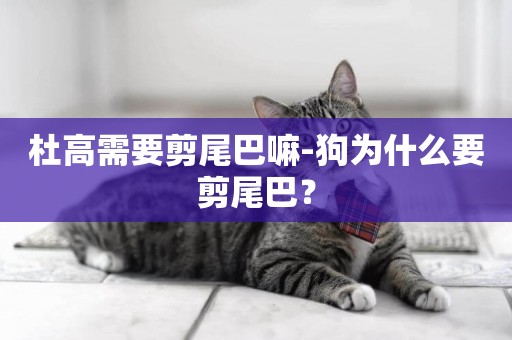 杜高需要剪尾巴嘛-狗為什么要剪尾巴？