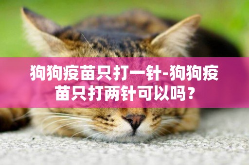 狗狗疫苗只打一針-狗狗疫苗只打兩針可以嗎？