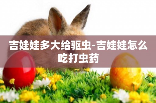 吉娃娃多大給驅蟲-吉娃娃怎么吃打蟲藥