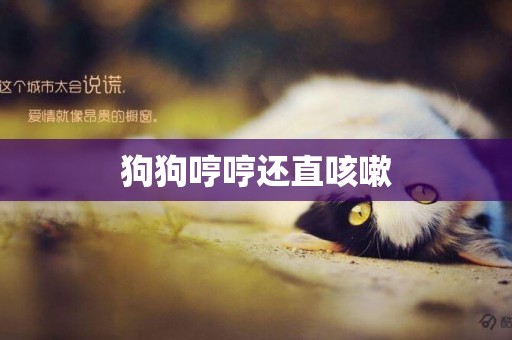 狗狗哼哼還直咳嗽
