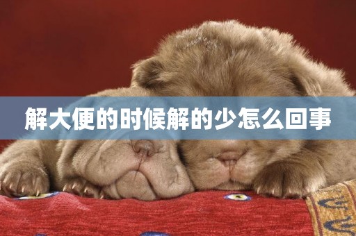解大便的時候解的少怎么回事