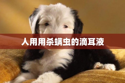 人用用殺螨蟲的滴耳液