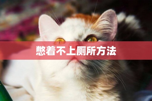 憋著不上廁所方法