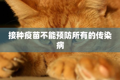 接種疫苗不能預防所有的傳染病