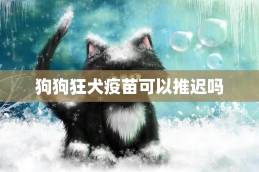 狗狗狂犬疫苗可以推遲嗎