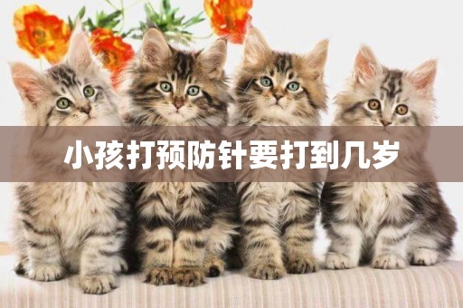 小孩打預防針要打到幾歲