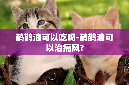 鴯鹋油可以吃嗎-鴯鹋油可以治痛風?