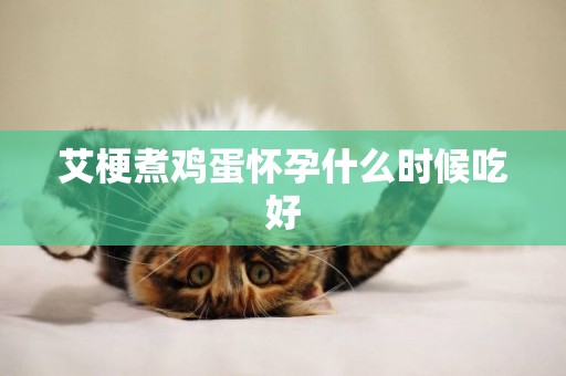 艾梗煮雞蛋懷孕什么時候吃好