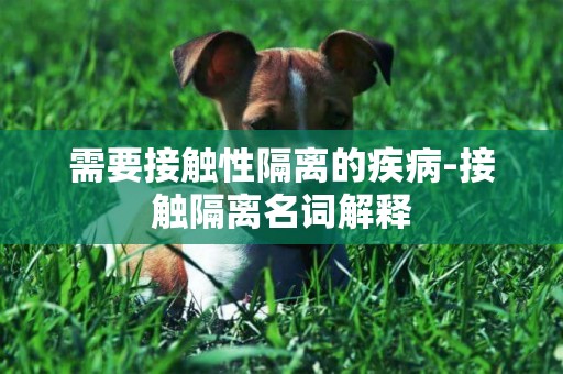 需要接觸性隔離的疾病-接觸隔離名詞解釋