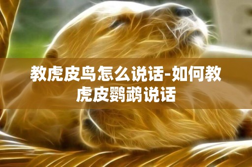 教虎皮鳥怎么說話-如何教虎皮鸚鵡說話