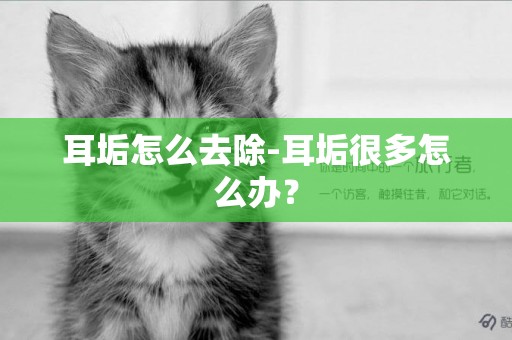 耳垢怎么去除-耳垢很多怎么辦？