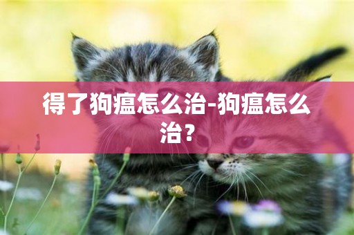 得了狗瘟怎么治-狗瘟怎么治？