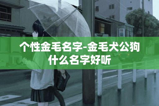 個性金毛名字-金毛犬公狗什么名字好聽
