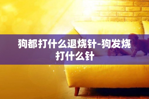 狗都打什么退燒針-狗發燒打什么針
