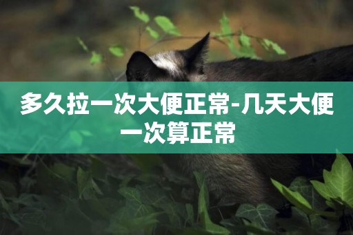 多久拉一次大便正常-幾天大便一次算正常