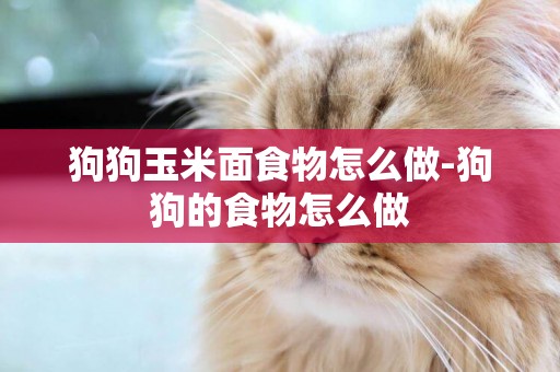 狗狗玉米面食物怎么做-狗狗的食物怎么做