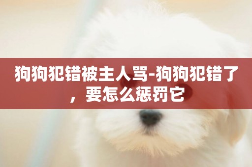 狗狗犯錯被主人罵-狗狗犯錯了，要怎么懲罰它