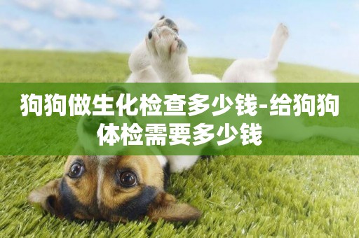 狗狗做生化檢查多少錢-給狗狗體檢需要多少錢