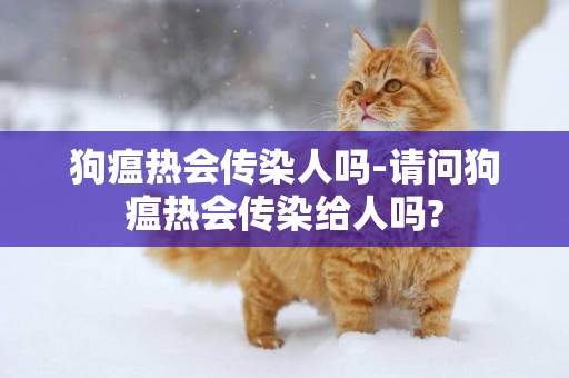 狗瘟熱會傳染人嗎-請問狗瘟熱會傳染給人嗎?