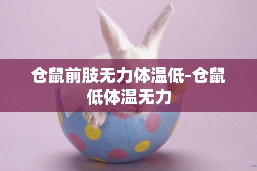 倉鼠前肢無力體溫低-倉鼠低體溫無力