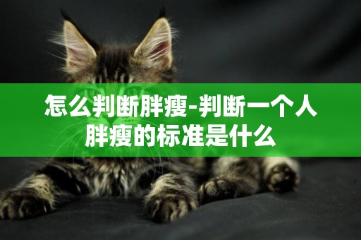怎么判斷胖瘦-判斷一個人胖瘦的標準是什么